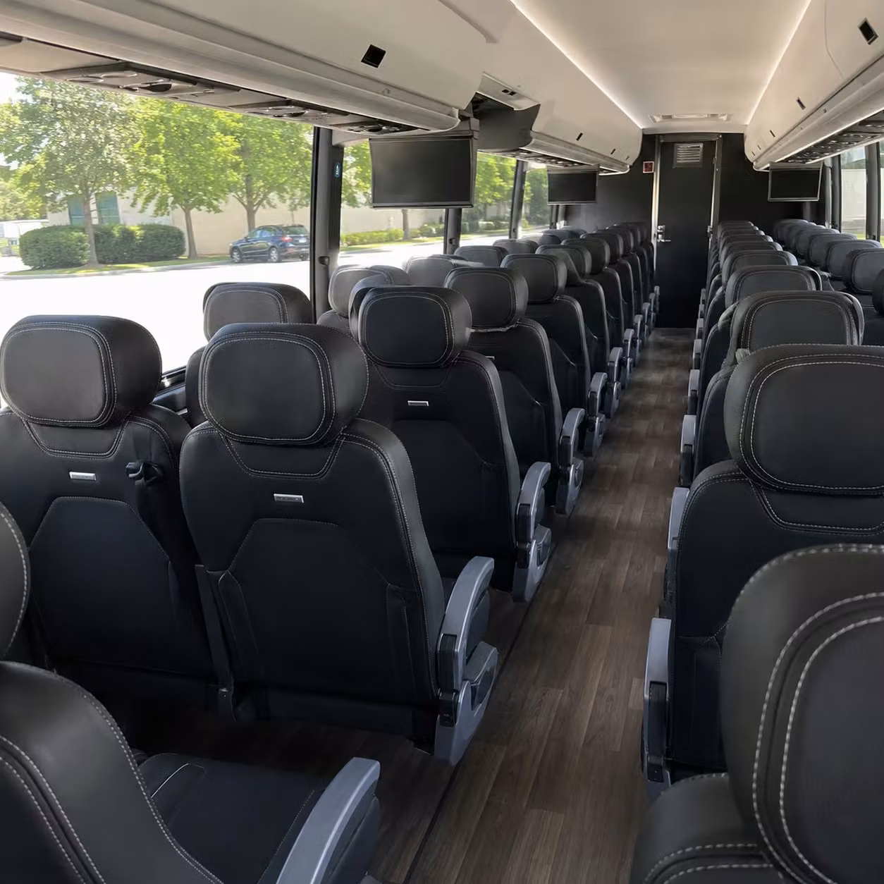 56 passenger charter bus interior